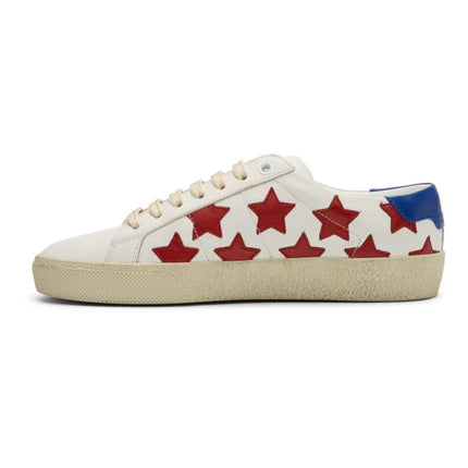 Men's Saint Laurent Court Classic SL06 Red Stars Sneakers
