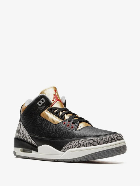 Men's Nike Air Jordan 3 Black Gold Shoes