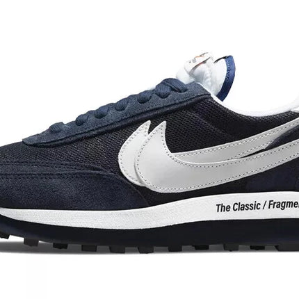 Men's Fragment × sacai × Nike LD Waffle Blackended Blue Shoes