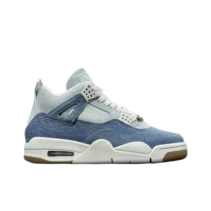 Men's Nike Air Jordan 4 Denim Worn Blue Shoes