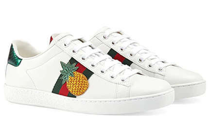 Men's Gucci Ace  Pineapple White Sneakers