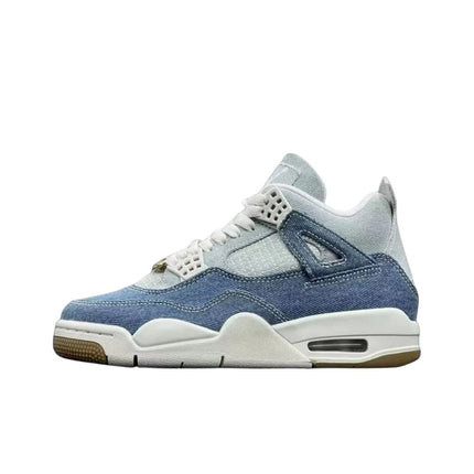 Men's Nike Air Jordan 4 Denim Worn Blue Shoes
