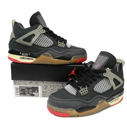 Men's OFF-WHITE x Air Jordan 4 Bred Shoes