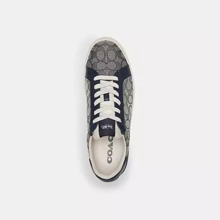 Men's Coach Clip Low-Top Skateboard Blue Sneakers