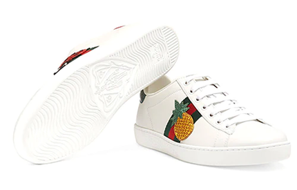 Men's Gucci Ace  Pineapple White Sneakers