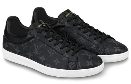 Men's Louis Vuitton Luxembourg Trainer Black Logo Monogram Sneakers