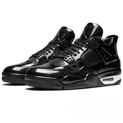 Men's Nike Air Jordan 4 11Lab4 Black Patent Leather Shoes