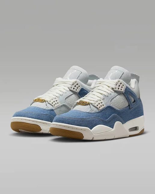 Men's Nike Air Jordan 4 Denim Worn Blue Shoes