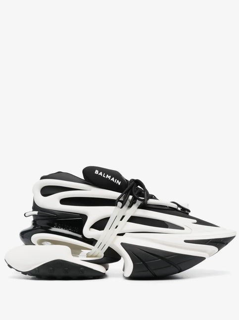 Men's Balmain Unicorn Low-Top Black White Sneakers