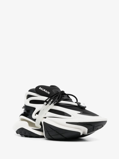 Men's Balmain Unicorn Low-Top Black White Sneakers
