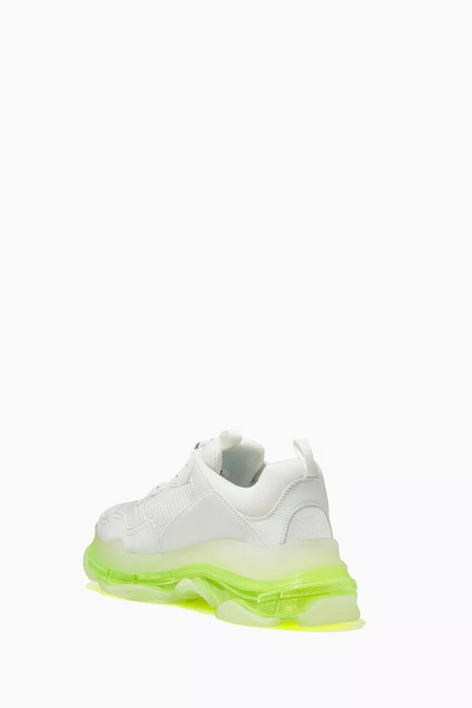 Men's Balenciaga Triple S White Fluo Yellow Sneakers