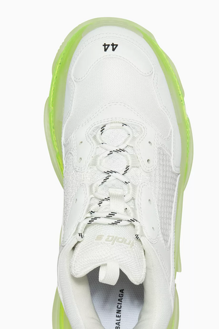 Men's Balenciaga Triple S White Fluo Yellow Sneakers
