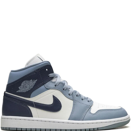 Men's Nike Air Jordan 1 Mid Two-Tone Blue Shoes