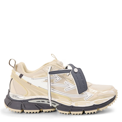 Men's Off-White Be Right Back Sneaker Met Mesh Details In Grey Beige