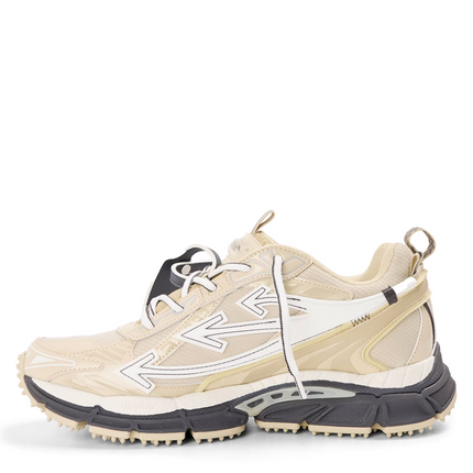 Men's Off-White Be Right Back Sneaker Met Mesh Details In Grey Beige