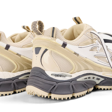 Men's Off-White Be Right Back Sneaker Met Mesh Details In Grey Beige