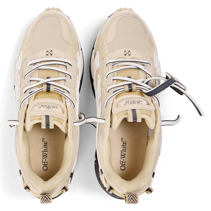 Men's Off-White Be Right Back Sneaker Met Mesh Details In Grey Beige