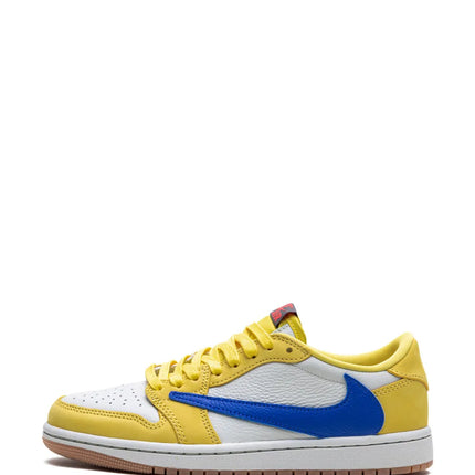 Men's Travis Scott x Air Jordan 1 Retro Low ‘ Canary ' Shoes