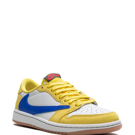 Men's Travis Scott x Air Jordan 1 Retro Low ‘ Canary ' Shoes