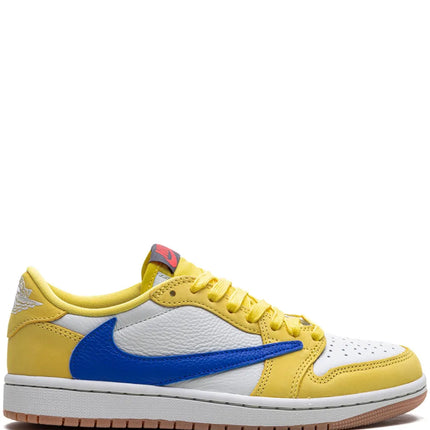 Men's Travis Scott x Air Jordan 1 Retro Low ‘ Canary ' Shoes