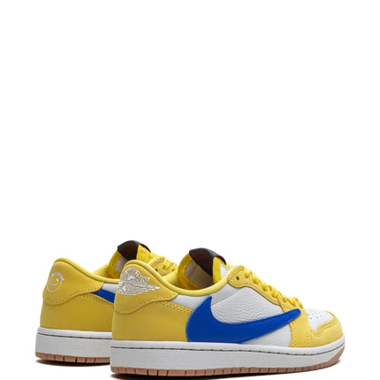 Men's Travis Scott x Air Jordan 1 Retro Low ‘ Canary ' Shoes