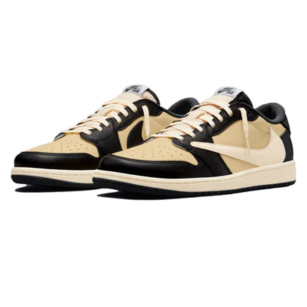 Men's Travis Scott x Air Jordan 1 Retro Low  ‘Beige and Black' Shoes