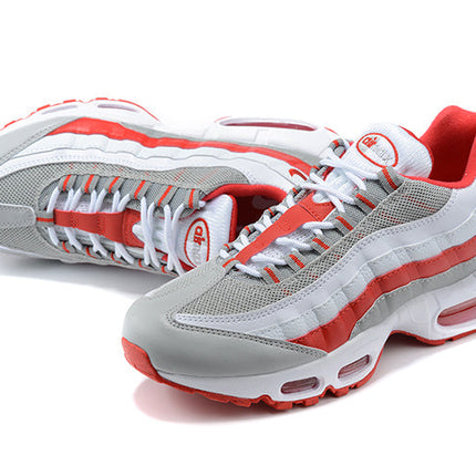 Men's Nike Air Max 95 Grey Fog Hyper Red Shoes