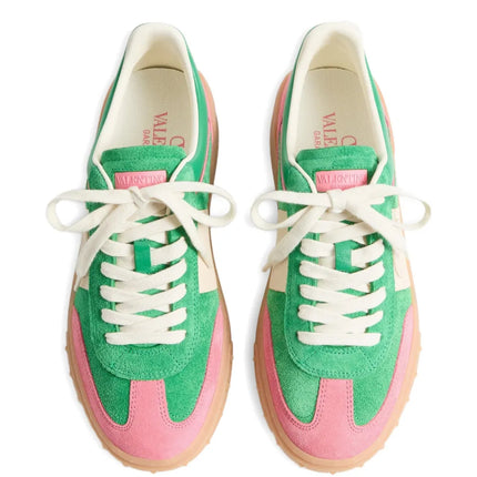 Men's Valentino Garavani Baskets Upvillage Green Pink White Sneakers