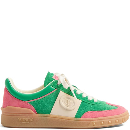 Men's Valentino Garavani Baskets Upvillage Green Pink White Sneakers