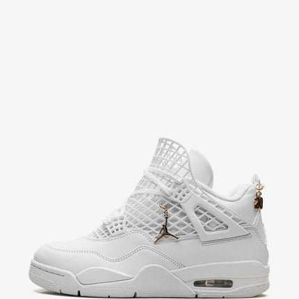 Men's Nike Air Jordan 4  Net White Metallic Gold Phantom Shoes