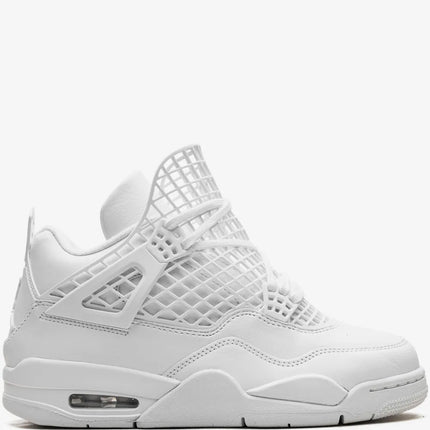 Men's Nike Air Jordan 4  Net White Metallic Gold Phantom Shoes
