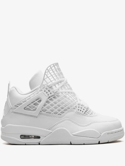 Men's Nike Air Jordan 4  Net White Metallic Gold Phantom Shoes