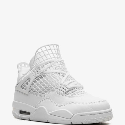 Men's Nike Air Jordan 4  Net White Metallic Gold Phantom Shoes