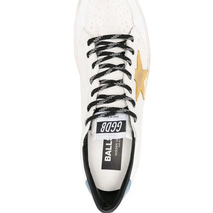 Men's Golden Goose Ball Star Gold Laminated Star Sneakers