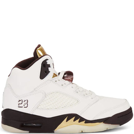 Men's Nike Air Jordan 5 Retro Brown And Gold Shoes