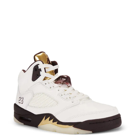 Men's Nike Air Jordan 5 Retro Brown And Gold Shoes