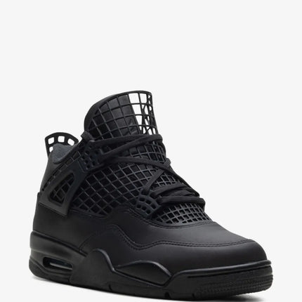 Men's Nike Air Jordan 4  Net Black Shoes
