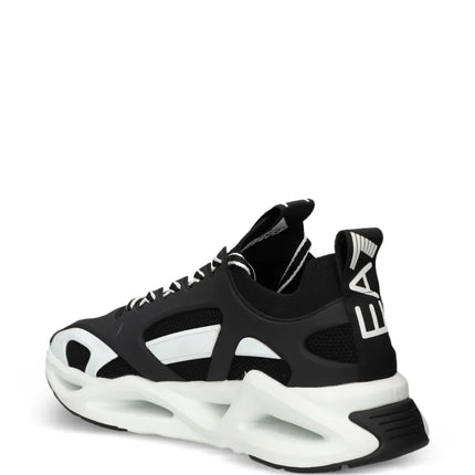 Men's Ea7 Emporio Armani Sneakers With Mesh Panels Black Sneakers