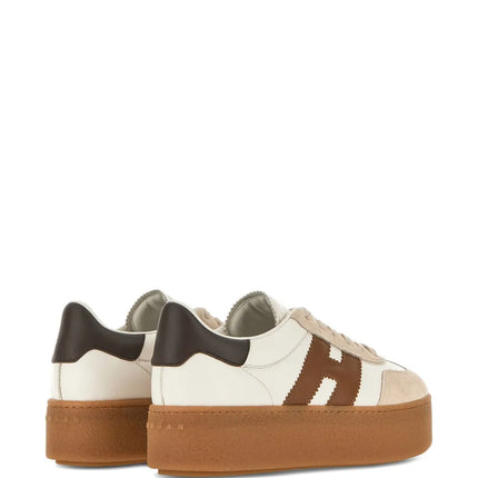 Men's Hogan Cool Suede Platform Beige Sneakers