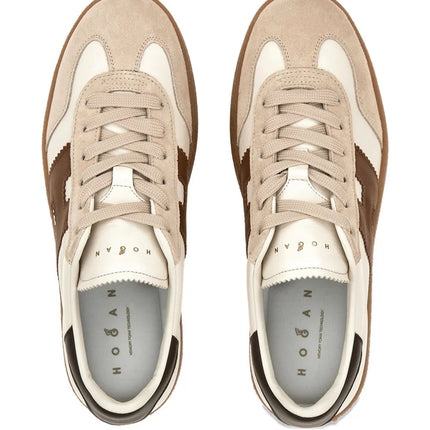 Men's Hogan Cool Suede Platform Beige Sneakers