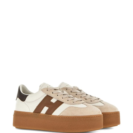 Men's Hogan Cool Suede Platform Beige Sneakers