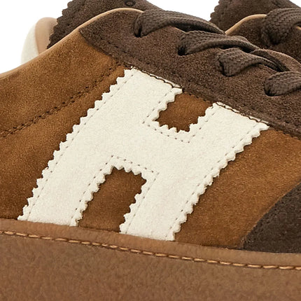 Men's Hogan Cool Suede Platform Brown Sneakers