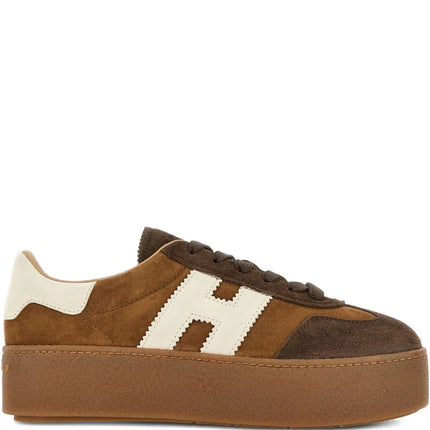 Men's Hogan Cool Suede Platform Brown Sneakers