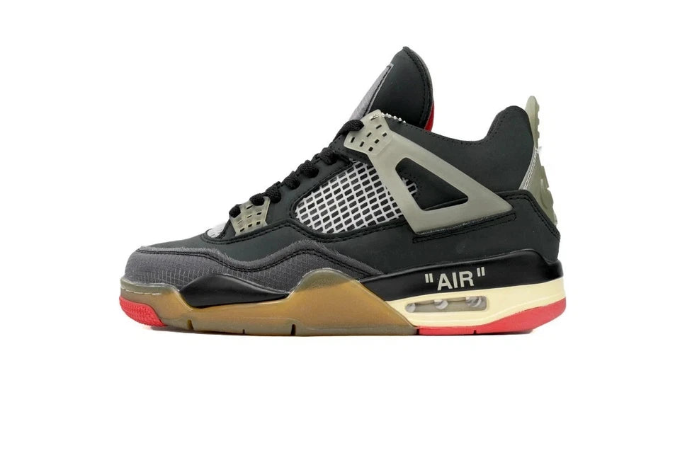 Men's OFF-WHITE x Air Jordan 4 Bred Shoes