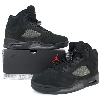 Men's Nike Air Jordan 5 Black Cat Shoes