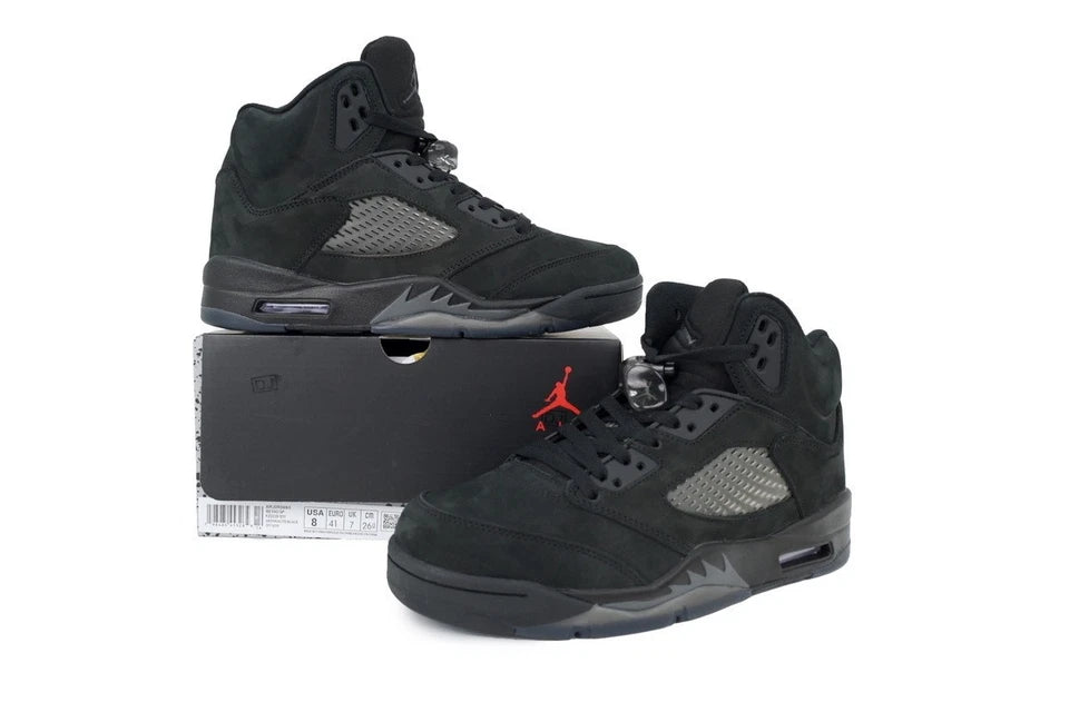Men's Nike Air Jordan 5 Black Cat Shoes