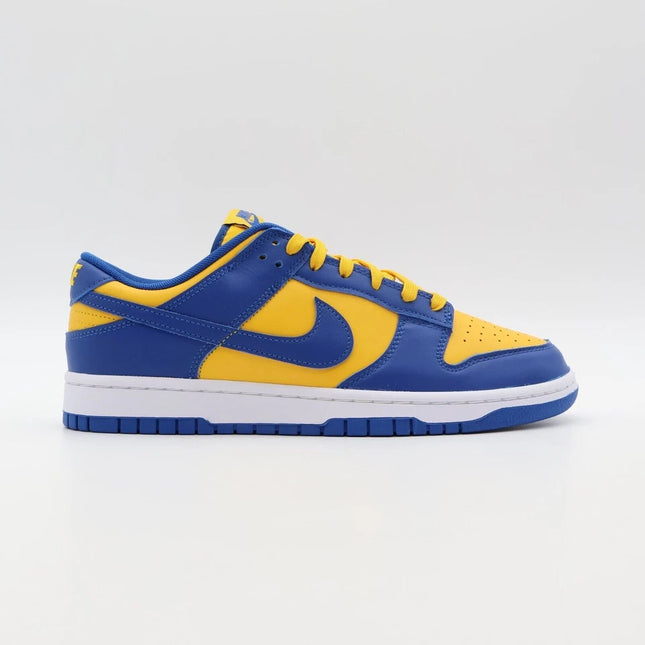 Men's Nike Dunk Low Blue Jay and University Gold UCLA Navy Blue  Shoes