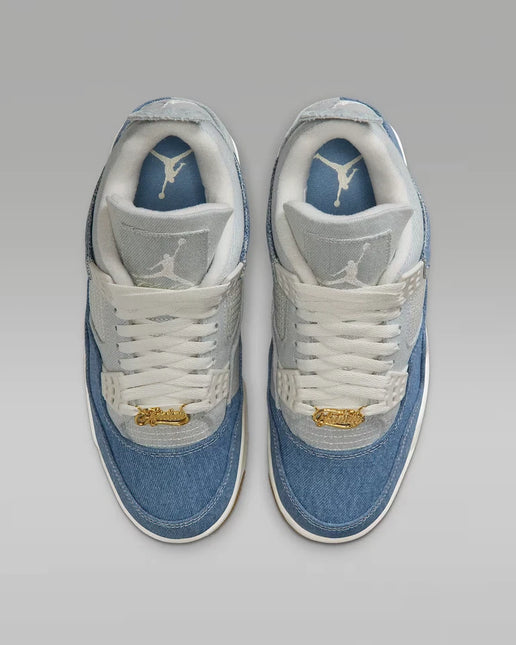 Men's Nike Air Jordan 4 Denim Worn Blue Shoes