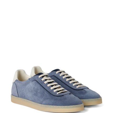 Men’s Brunello Cucinelli Suede Ice Blue Sneakers