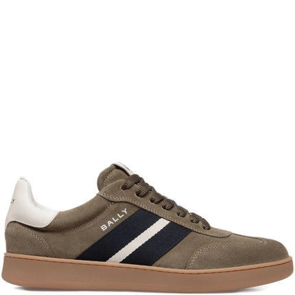 Men's Bally Retro Crest Khaki Green Sneaker